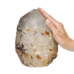 3.50kg Large Natural Clear Quartz Point Lamp with LED Bulb DK344 | Himalayan Salt Factory