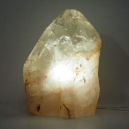 4.95kg Large Natural Clear Quartz Point Lamp with LED Bulb DK347 | Himalayan Salt Factory