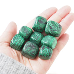 Malachite Tumbled Stone - 8 Pieces | Himalayan Salt Factory