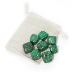 Malachite Tumbled Stone - 8 Pieces | Himalayan Salt Factory