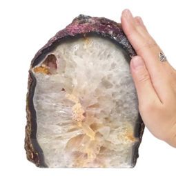 3.92kg Natural Agate Crystal Lamp with LED Bulb N1358 7 Natural Agate Crystal Lamp with LED Bulb N1358 | Himalayan Salt Factory