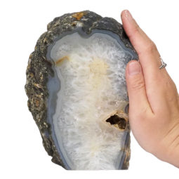 Natural Agate Crystal Lamp with LED Bulb N1379 | Himalayan Salt Factory