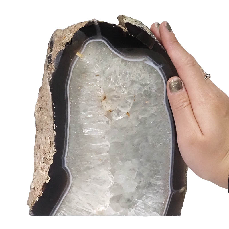 2.86kg Natural Agate Crystal Lamp with LED Bulb N1478 5 Natural Agate Crystal Lamp with LED Bulb N1478 | Himalayan Salt Factory