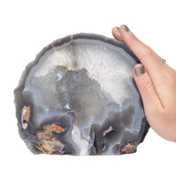 Natural Agate Crystal Lamp with LED Bulb N1485 | Himalayan Salt Factory