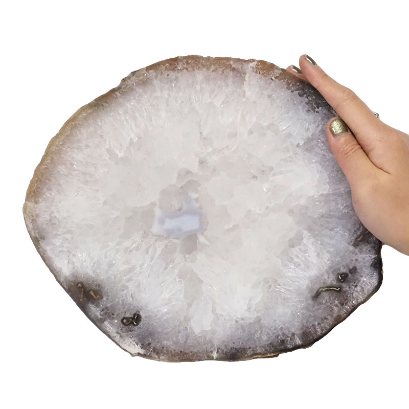 2.25kg Natural Agate Polished Slab Plate DN1359 4 Natural Agate Polished Slab Plate DN1359 | Himalayan Salt Factory