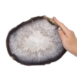 1.84kg Natural Agate Polished Slab Plate N1470 5 Natural Agate Polished Slab Plate N1470 | Himalayan Salt Factory