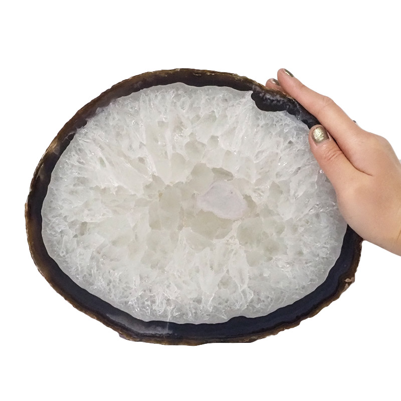 1.91kg Natural Agate Polished Slab Plate N1471 4 Natural Agate Polished Slab Plate N1471 | Himalayan Salt Factory