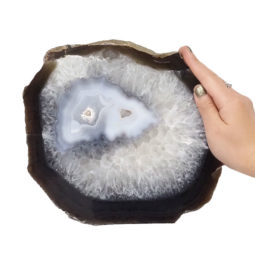 Natural Agate Polished Slab Plate N1473 | Himalayan Salt Factory