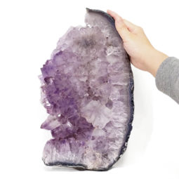 Natural Amethyst Slice Half DS1674 | Himalayan Salt Factory