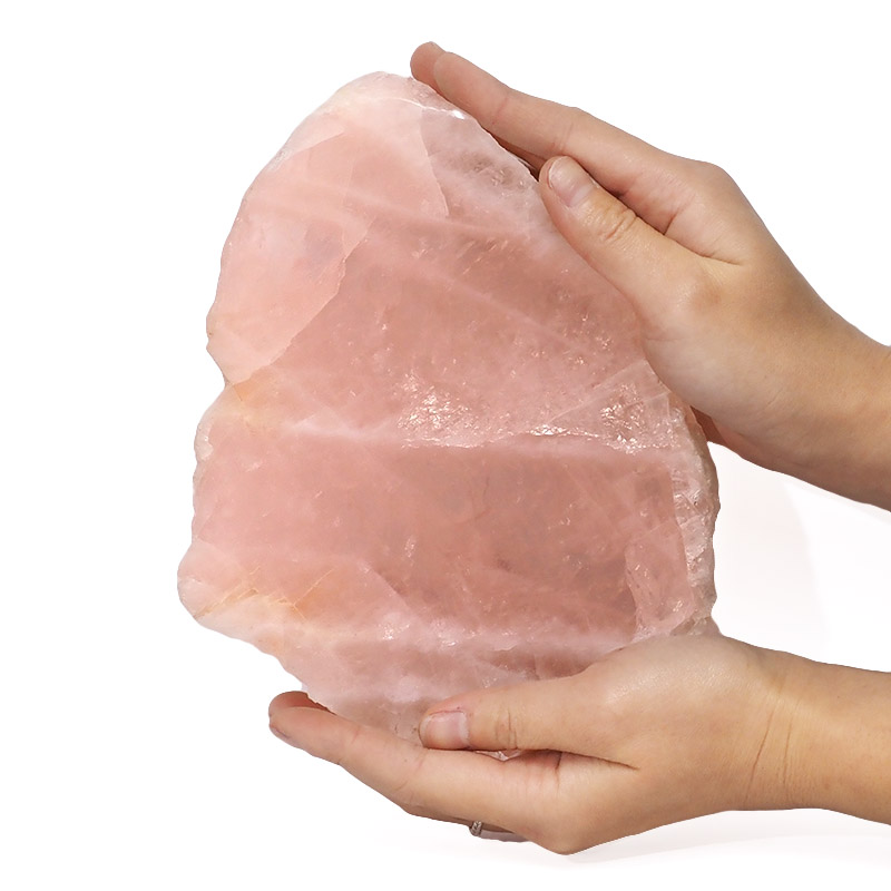 1kg Natural Rose Quartz Polished Slab Plate N1356 4 Natural Rose Quartz Polished Slab Plate N1356 | Himalayan Salt Factory