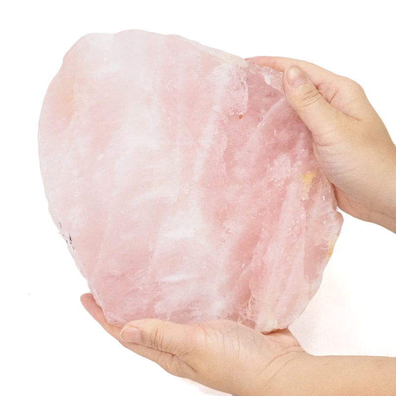 1.47kg Natural Rose Quartz Polished Slab Plate S1040 4 Natural Rose Quartz Polished Slab Plate S1040 | Himalayan Salt Factory