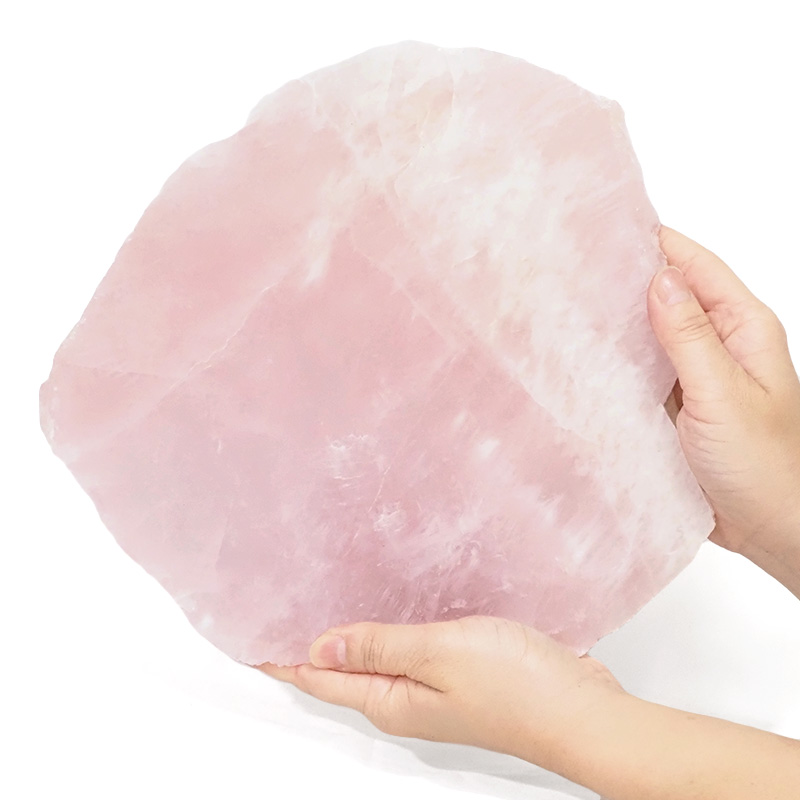 2.25kg Natural Rose Quartz Polished Slab Plate S1048 4 Natural Rose Quartz Polished Slab Plate S1048 | Himalayan Salt Factory