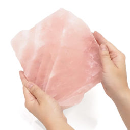 1.22kg Natural Rose Quartz Polished Slab Plate S1054 6 Natural Rose Quartz Polished Slab Plate S1054 | Himalayan Salt Factory