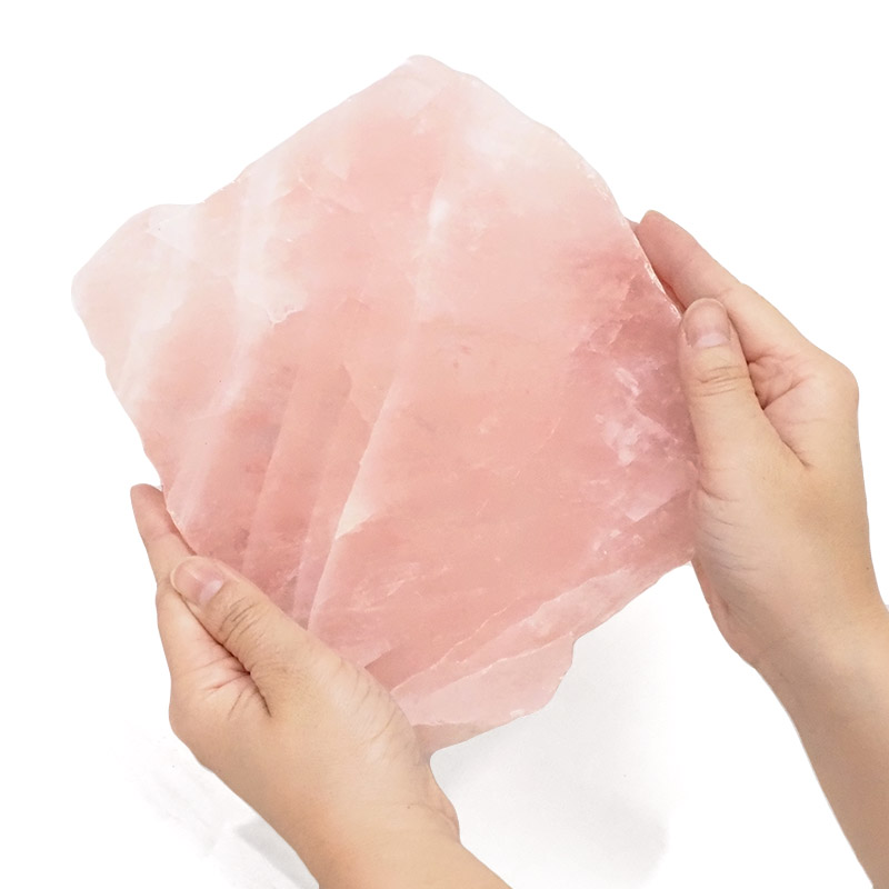 1.22kg Natural Rose Quartz Polished Slab Plate S1054 4 Natural Rose Quartz Polished Slab Plate S1054 | Himalayan Salt Factory