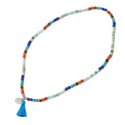 108 Prayer Beads Amazonite and Gemstones Tree of life | Himalayan Salt Factory