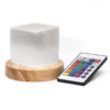 Selenite Cube with Multicolour LED Light Crystal Large Display Base Pack | Himalayan Salt Factory