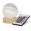 Selenite Sphere with Multicolour LED Light Crystal Small Display Base Pack | Himalayan Salt Factory