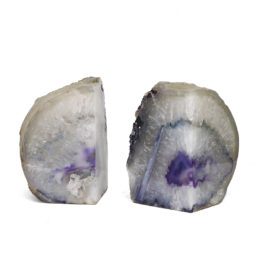 2.19kg Natural Agate Tealight Holder Pair J1786 | Himalayan Salt Factory