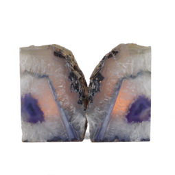 2.19kg Natural Agate Tealight Holder Pair J1786 | Himalayan Salt Factory
