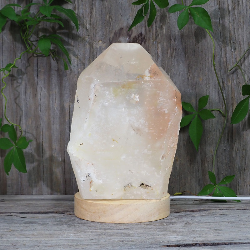 1.80kg Large Natural Clear Quartz Point Lamp on LED Base Large DK293 3 1.80kg Large Natural Clear Quartz Point Lamp on LED Base Small DK293 | Himalayan Salt Factory
