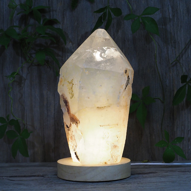1.86kg Large Natural Clear Quartz Point Lamp on LED Base Large DK294 4 1.86kg Large Natural Clear Quartz Point Lamp on LED Base Small DK294 | Himalayan Salt Factory