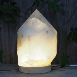2.94kg Large Natural Clear Quartz Point Lamp on LED Base Large DK300 12 2.94kg Large Natural Clear Quartz Point Lamp on LED Base Large DK300 | Himalayan Salt Factory