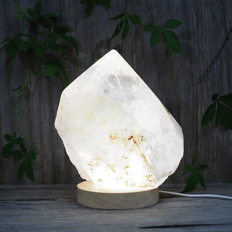2.81kg Large Natural Clear Quartz Point Lamp on LED Base Large DK303 4 2.81kg Large Natural Clear Quartz Point Lamp on LED Base Large DK303 | Himalayan Salt Factory