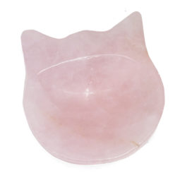 0.31kg Rose Quartz Bowl J1749 | Himalayan Salt Factory
