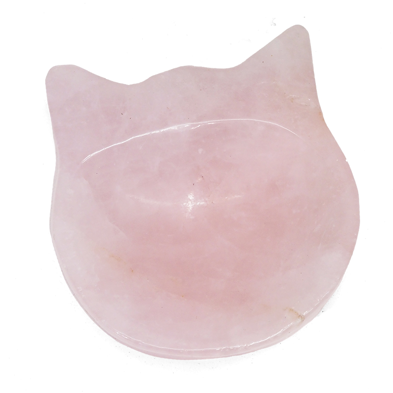 0.31kg Rose Quartz Kitty Bowl J1749 3 0.31kg Rose Quartz Bowl J1749 | Himalayan Salt Factory
