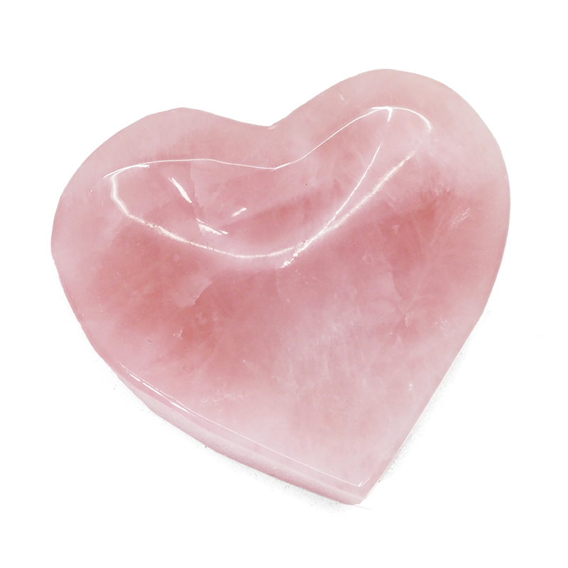 0.29kg Rose Quartz Heart Bowl J1752 3 0.29kg Rose Quartz Heart Bowl J1752 | Himalayan Salt Factory
