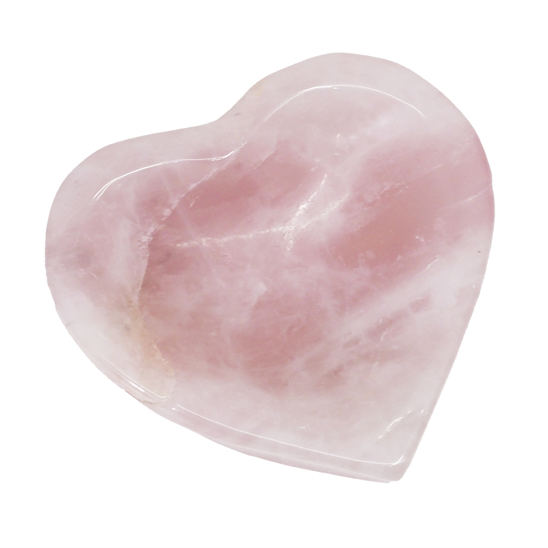 0.29kg Rose Quartz Heart Bowl J1754 3 0.29kg Rose Quartz Heart Bowl J1754 | Himalayan Salt Factory