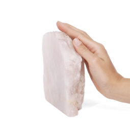 1.73kg Natural Rose Quartz Slab Self Stand J1783 | Himalayan Salt Factory