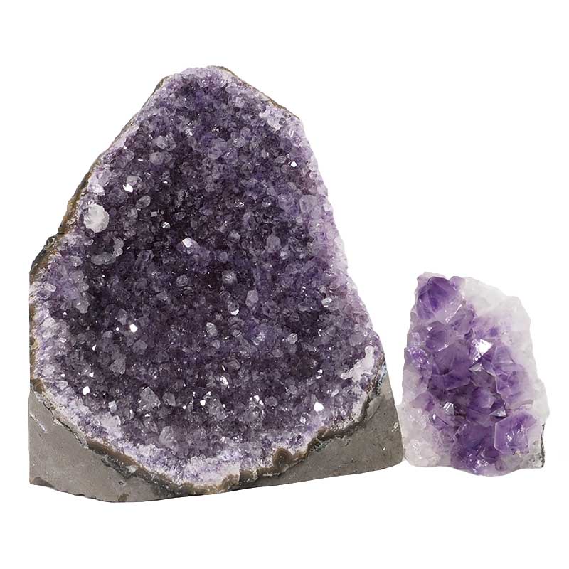 2.61kg Amethyst Crystal Geode Specimen Set 2 Pieces DN1364 3 Amethyst Crystal Geode Specimen Set DN1364 | Himalayan Salt Factory