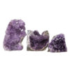 2.19kg Amethyst Crystal Geode Specimen Set 3 Pieces DN1365 1 Amethyst Crystal Geode Specimen Set DN1365 | Himalayan Salt Factory