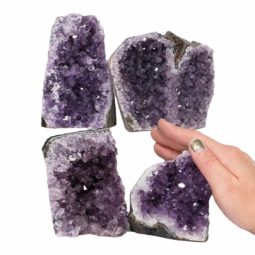 2.09kg Amethyst Crystal Geode Specimen Set 4 Pieces DN1368 5 Amethyst Crystal Geode Specimen Set DN1368 | Himalayan Salt Factory