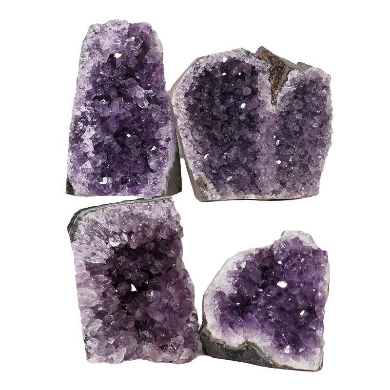 2.09kg Amethyst Crystal Geode Specimen Set 4 Pieces DN1368 3 Amethyst Crystal Geode Specimen Set DN1368 | Himalayan Salt Factory