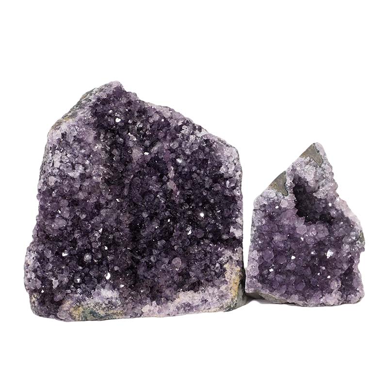2.10kg Amethyst Crystal Geode Specimen Set 2 Pieces DN1369 3 Amethyst Crystal Geode Specimen Set DN1369 | Himalayan Salt Factory
