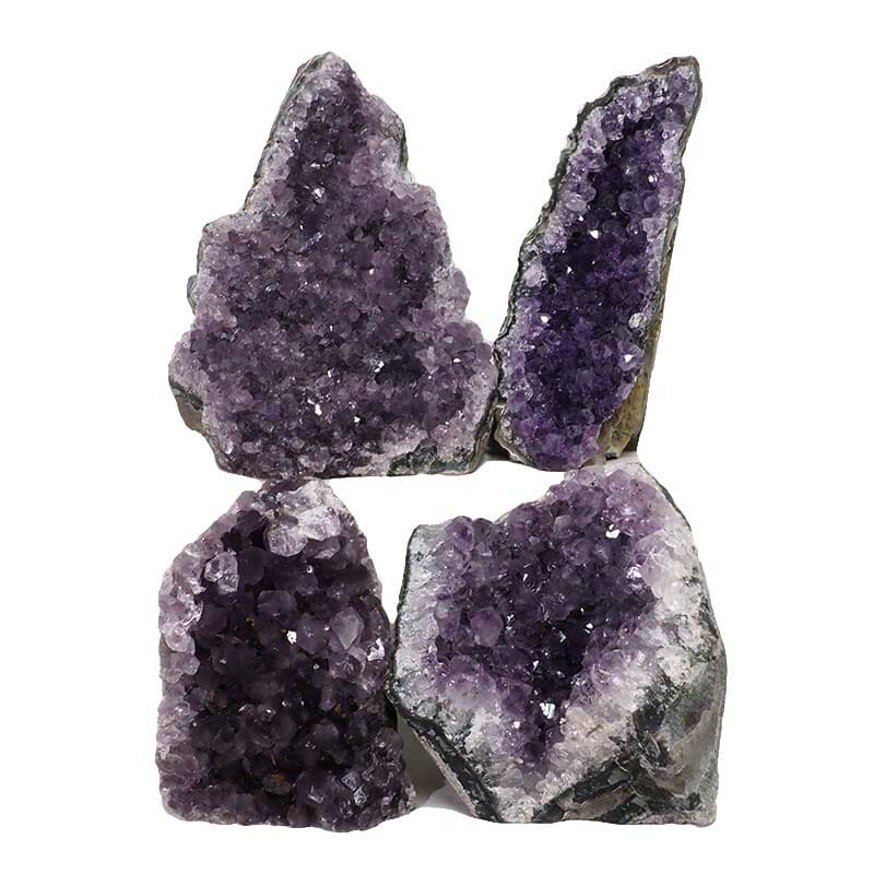 2.03kg Amethyst Crystal Geode Specimen Set 4 Pieces DN1382 3 Amethyst Crystal Geode Specimen Set DN1382 | Himalayan Salt Factory