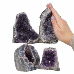 2.23kg Amethyst Crystal Geode Specimen Set 4 Pieces DN1388 5 Amethyst Crystal Geode Specimen Set DN1388 | Himalayan Salt Factory