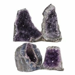 Amethyst Crystal Geode Specimen Set DN1388 | Himalayan Salt Factory