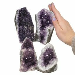 2.15kg Amethyst Crystal Geode Specimen Set 4 Pieces DN1389 5 Amethyst Crystal Geode Specimen Set DN1389 | Himalayan Salt Factory