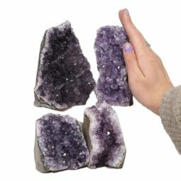 2.14kg Amethyst Crystal Geode Specimen Set 4 Pieces DN1390 5 Amethyst Crystal Geode Specimen Set DN1390 | Himalayan Salt Factory