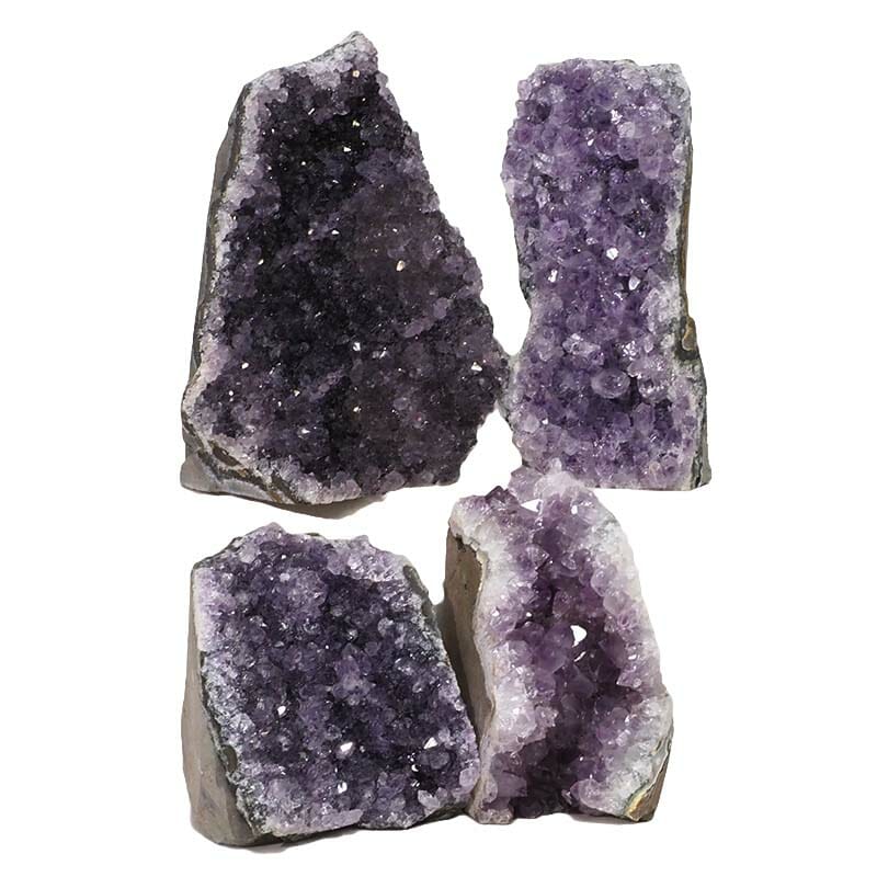 2.14kg Amethyst Crystal Geode Specimen Set 4 Pieces DN1390 3 Amethyst Crystal Geode Specimen Set DN1390 | Himalayan Salt Factory