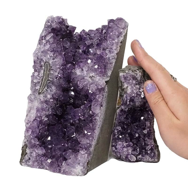 2.31kg Amethyst Crystal Geode Specimen Set 2 Pieces DN1391 4 Amethyst Crystal Geode Specimen Set DN1391 | Himalayan Salt Factory