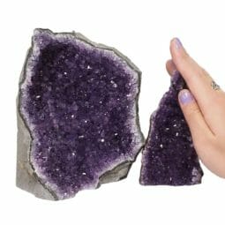 2.07kg Amethyst Crystal Geode Specimen Set 2 Pieces DN1392 5 Amethyst Crystal Geode Specimen Set DN1392 | Himalayan Salt Factory