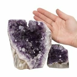 2.58kg Amethyst Crystal Geode Specimen Set 2 Pieces DN1396 5 Amethyst Crystal Geode Specimen Set DN1396 | Himalayan Salt Factory