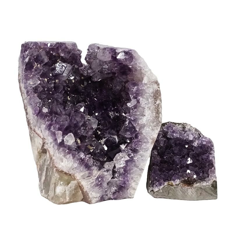 2.58kg Amethyst Crystal Geode Specimen Set 2 Pieces DN1396 3 Amethyst Crystal Geode Specimen Set DN1396 | Himalayan Salt Factory