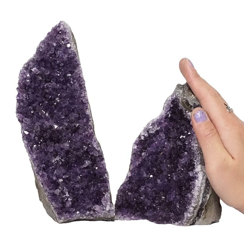 2.01kg Amethyst Crystal Geode Specimen Set 2 Pieces DN1398 4 Amethyst Crystal Geode Specimen Set DN1398 | Himalayan Salt Factory
