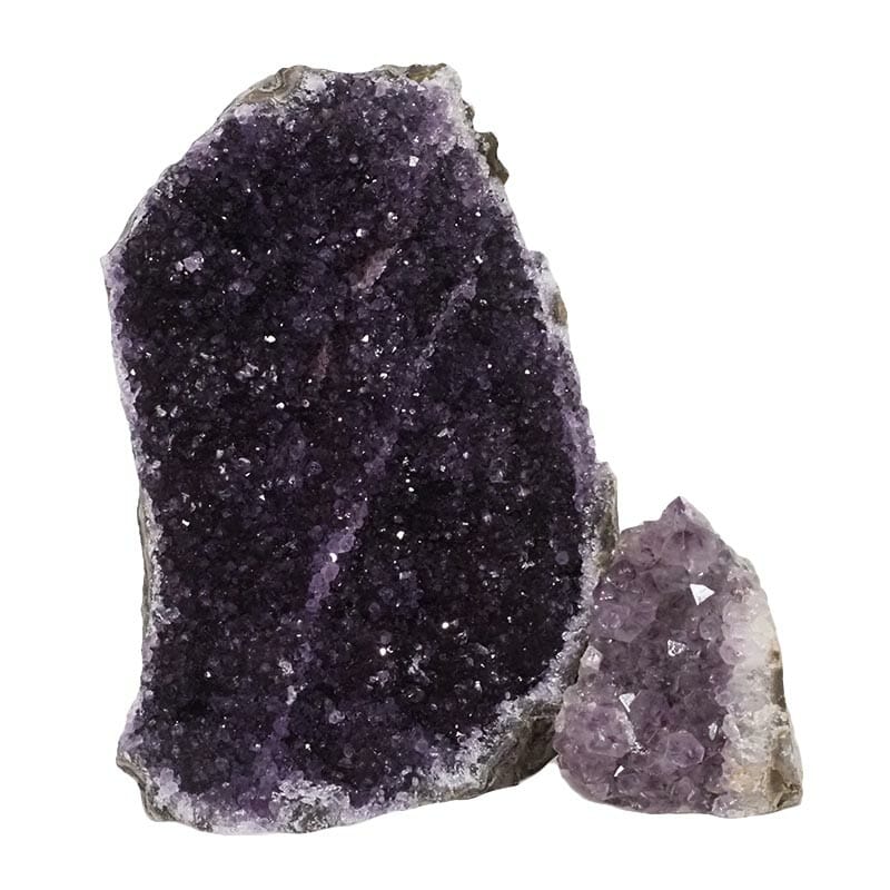 2.05kg Amethyst Crystal Geode Specimen Set 2 Pieces DN1399 3 Amethyst Crystal Geode Specimen Set DN1399 | Himalayan Salt Factory