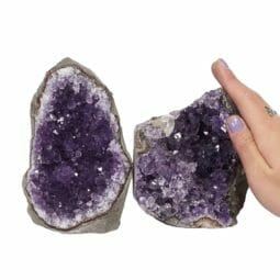2kg Amethyst Crystal Geode Specimen Set 2 Pieces DN1402 5 Amethyst Crystal Geode Specimen Set DN1402 | Himalayan Salt Factory
